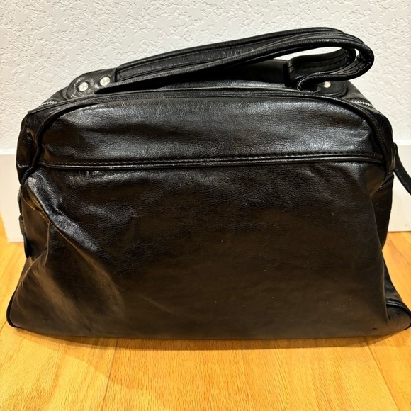 Emporio Armani Black Leather Bowler Tote - Picture 8 of 9